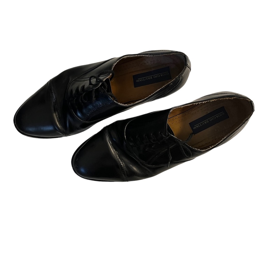 Georgia Brutini black leather dress shoes